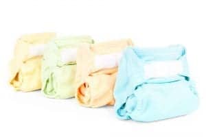 Coloured cloth nappies