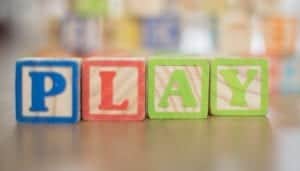 Alphabet building blocks spelling play