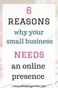 White keyboard with text overlay - 6 reasons shy your small business needs an online presence