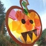Pumpkin shaped sun catcher