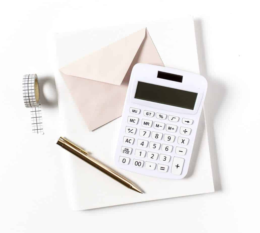 envelope and calculator