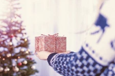 Christmas present and tree