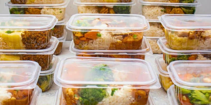 Tupperware boxes of leftovers or batched cooking